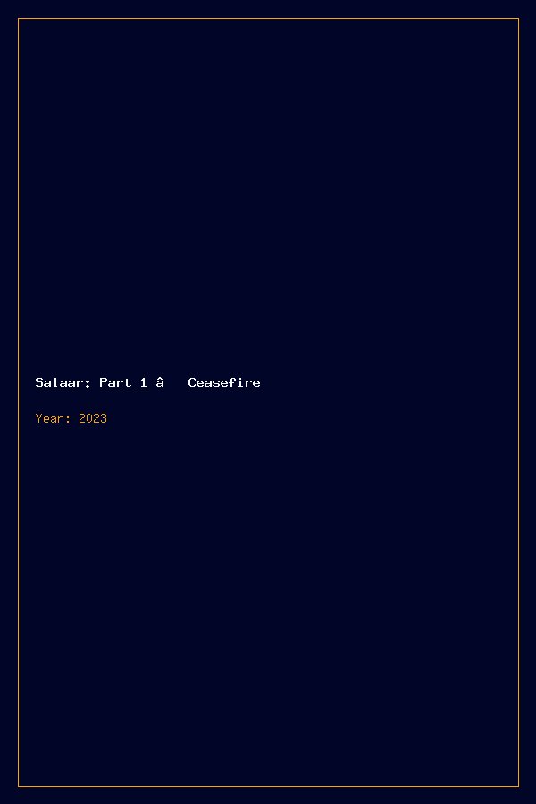 Salaar: Part 1 – Ceasefire backdrop